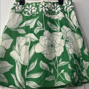 Tibi Floral Green beaded skirt and Vince. White Women's Jeans- size 0-so not buy